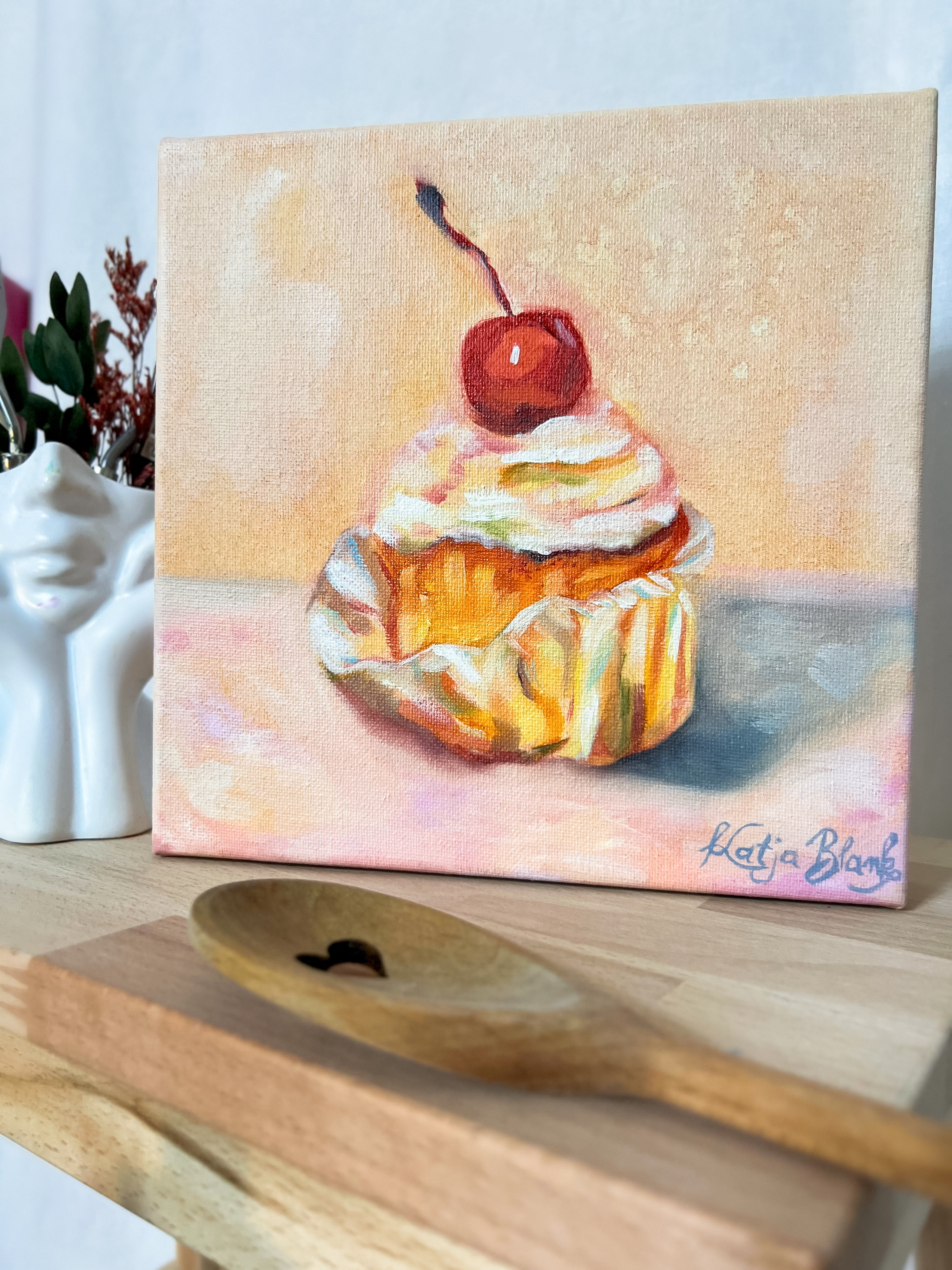 "Made with Love" 20x20cm "alla prima"-Ölgemälde