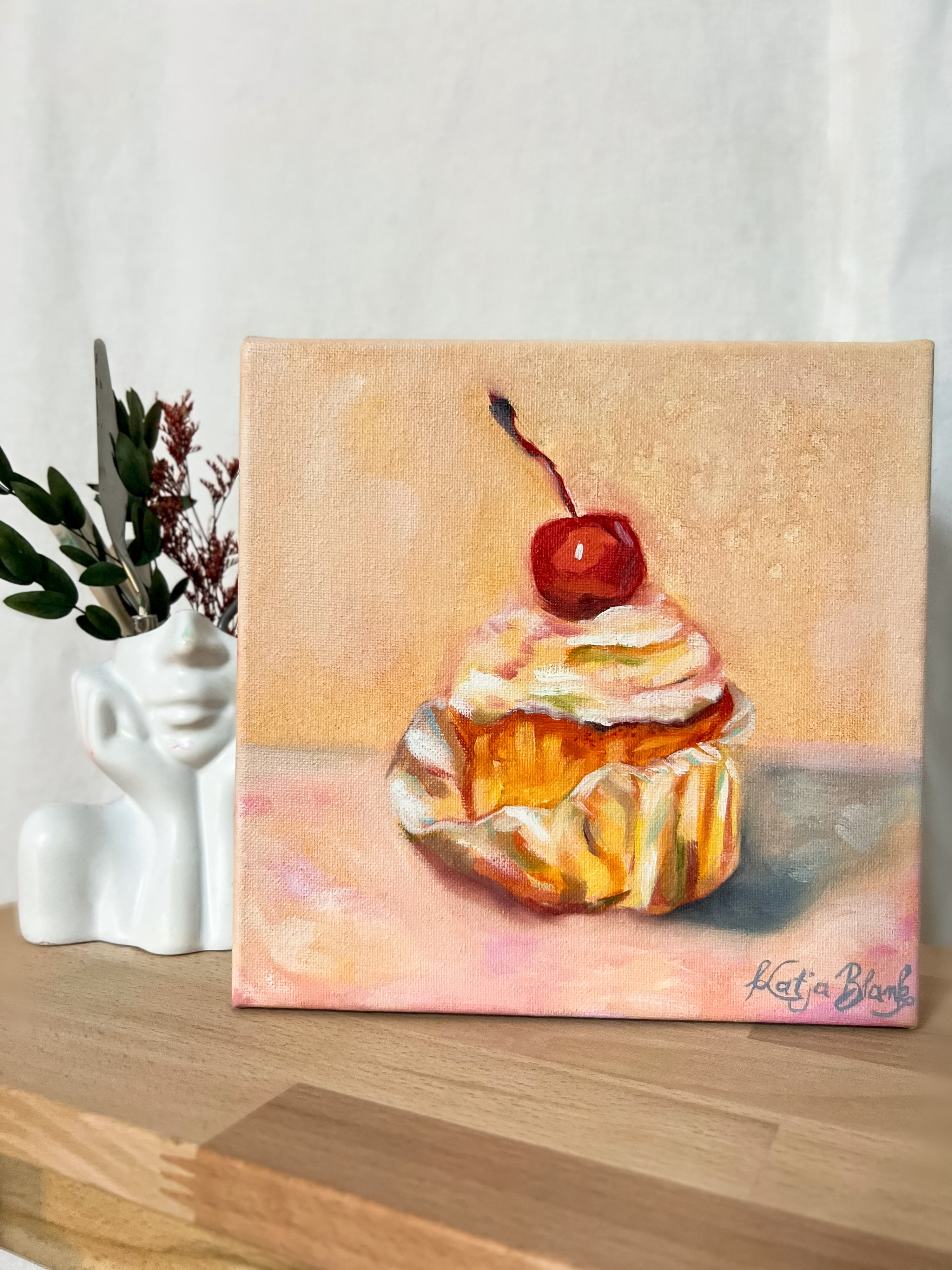 "Made with Love" 20x20cm "alla prima"-Ölgemälde