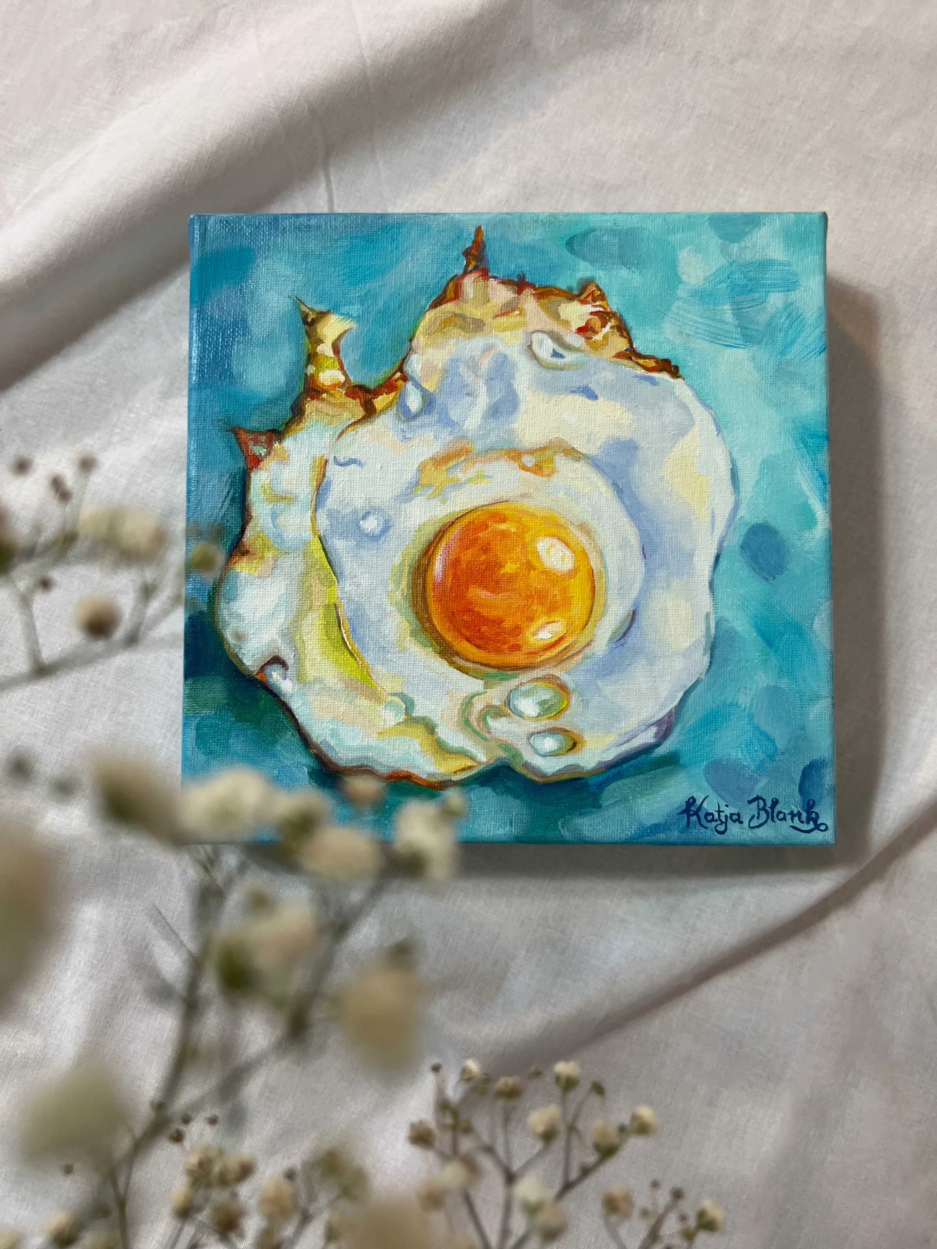 "Eggtastic" 20x20cm Ölgemälde