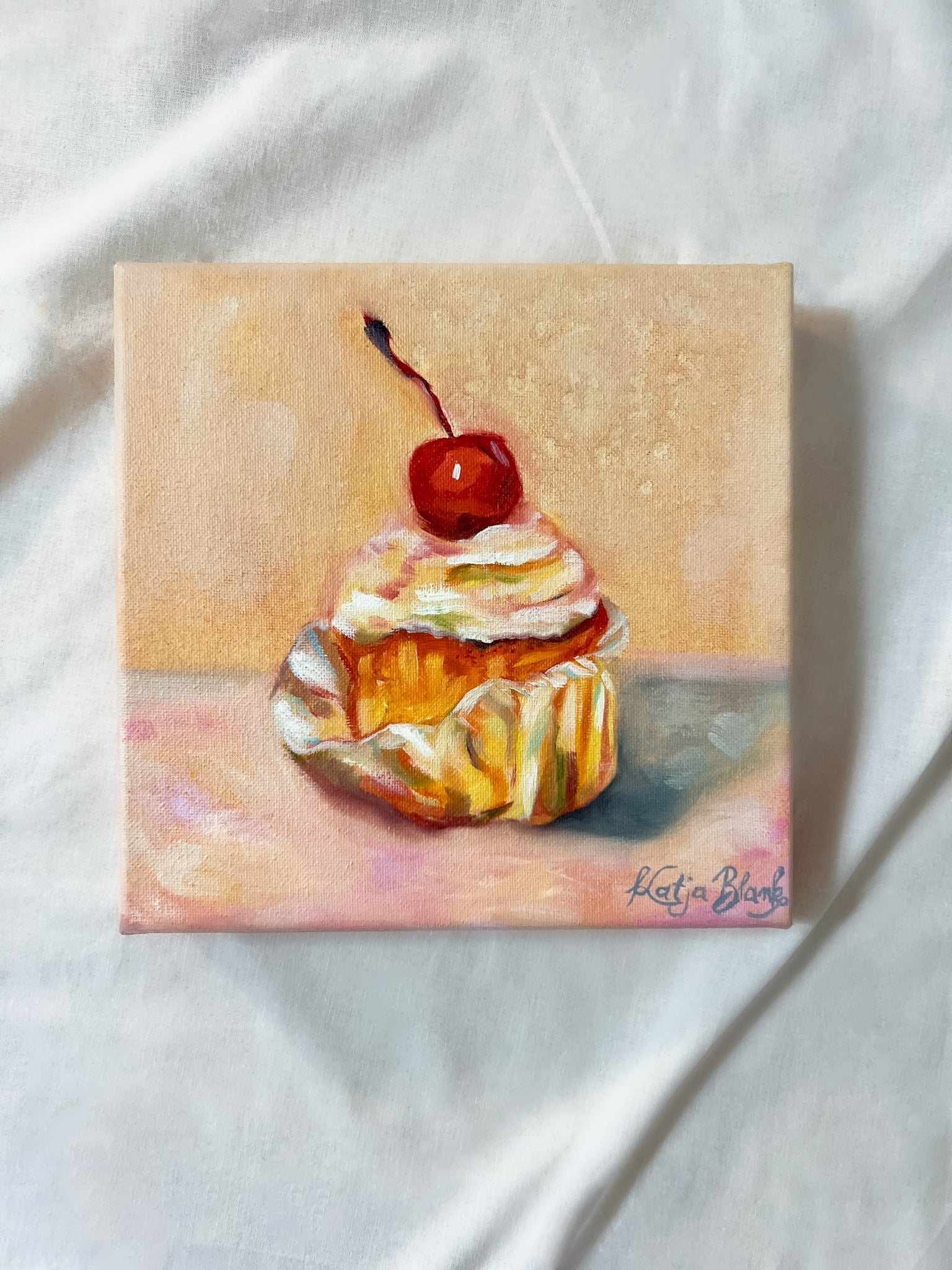 "Made with Love" 20x20cm "alla prima"-Ölgemälde