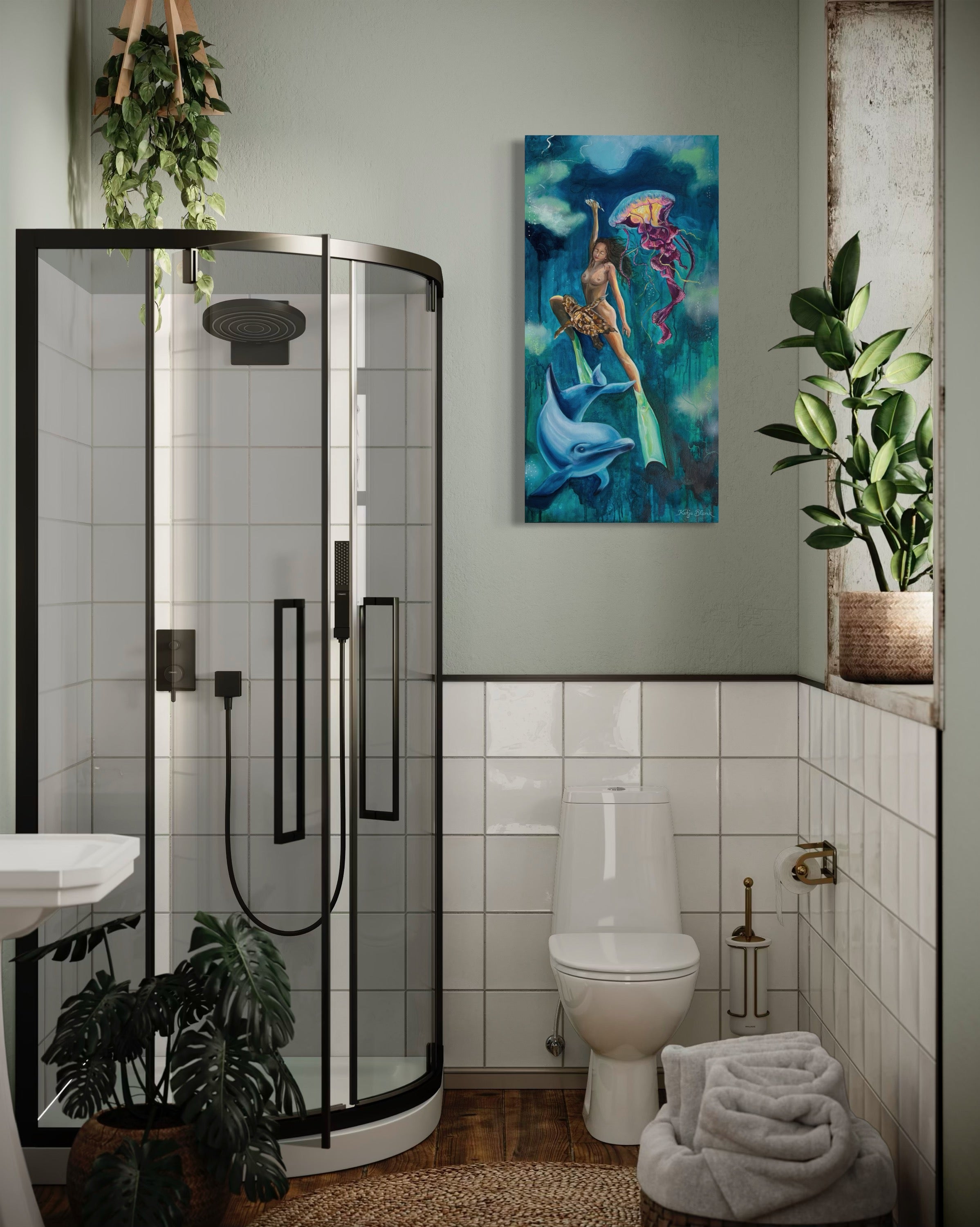 "Under the Sea" 40x80cm Ölgemälde