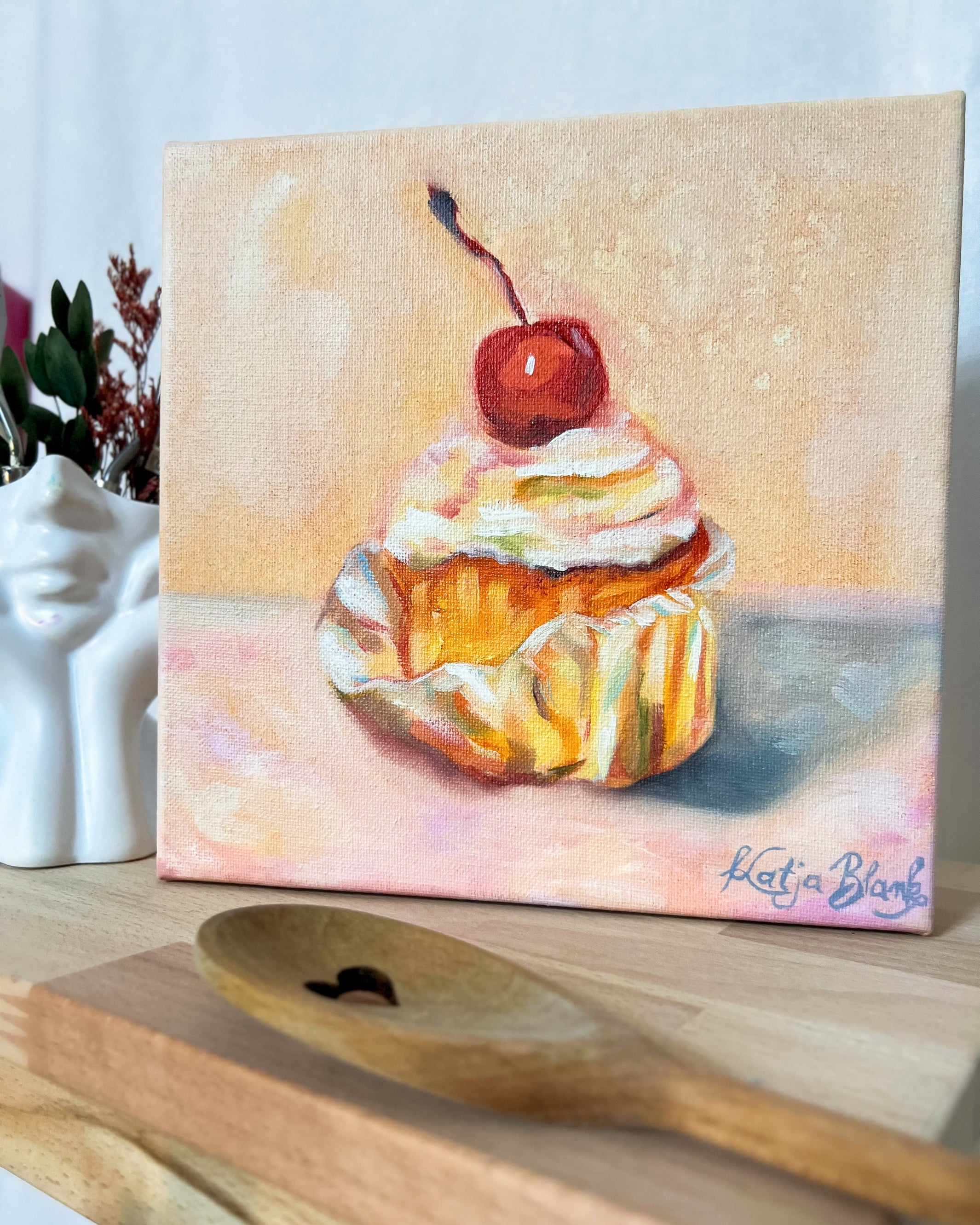 "Made with Love" 20x20cm "alla prima"-Ölgemälde