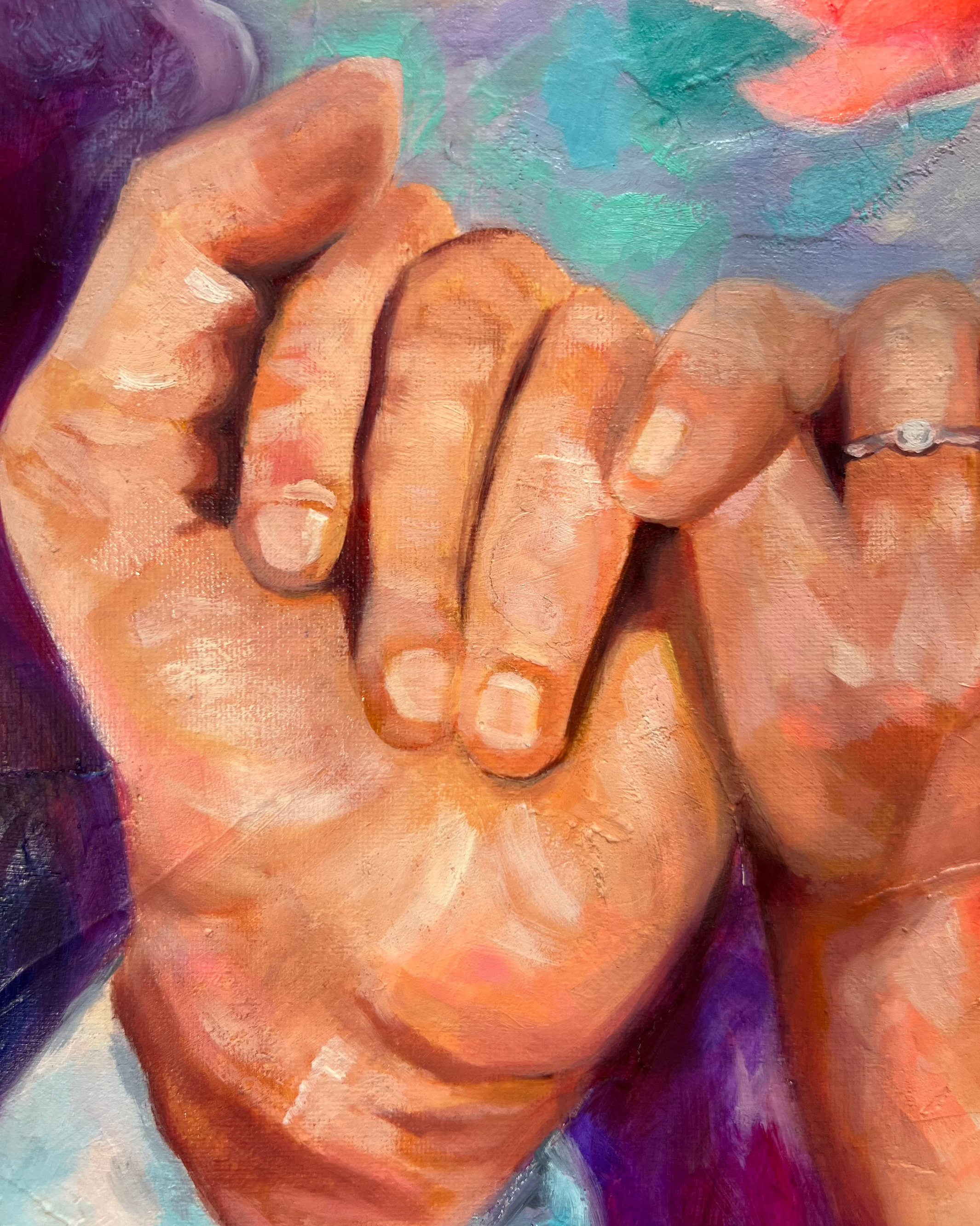 "Promised Hearts" 30x30cm Ölgemälde