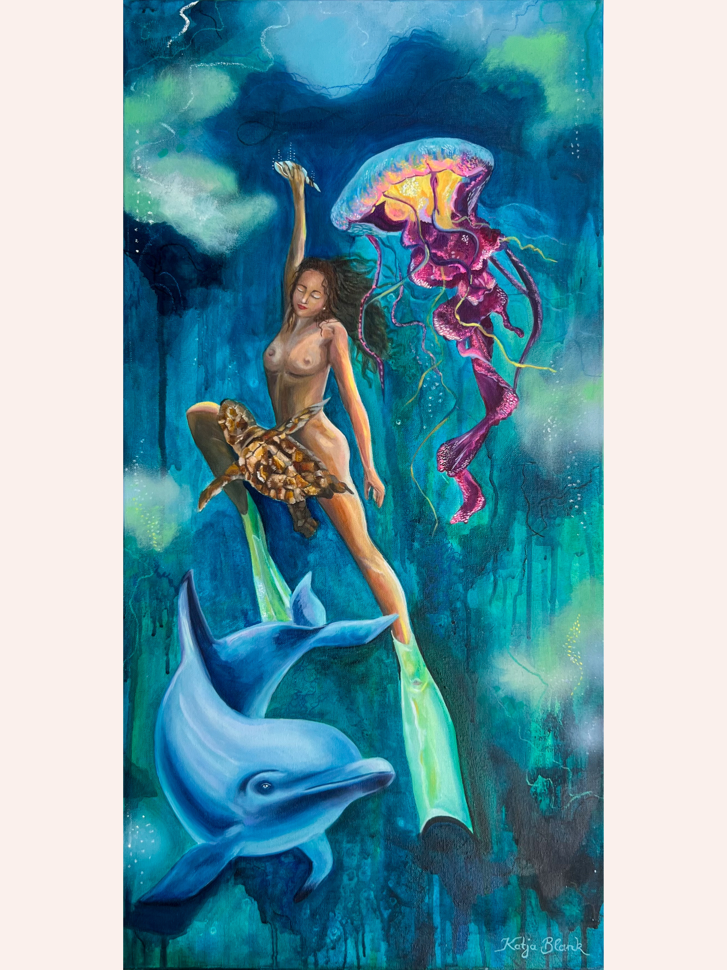 "Under the Sea" 40x80cm Ölgemälde