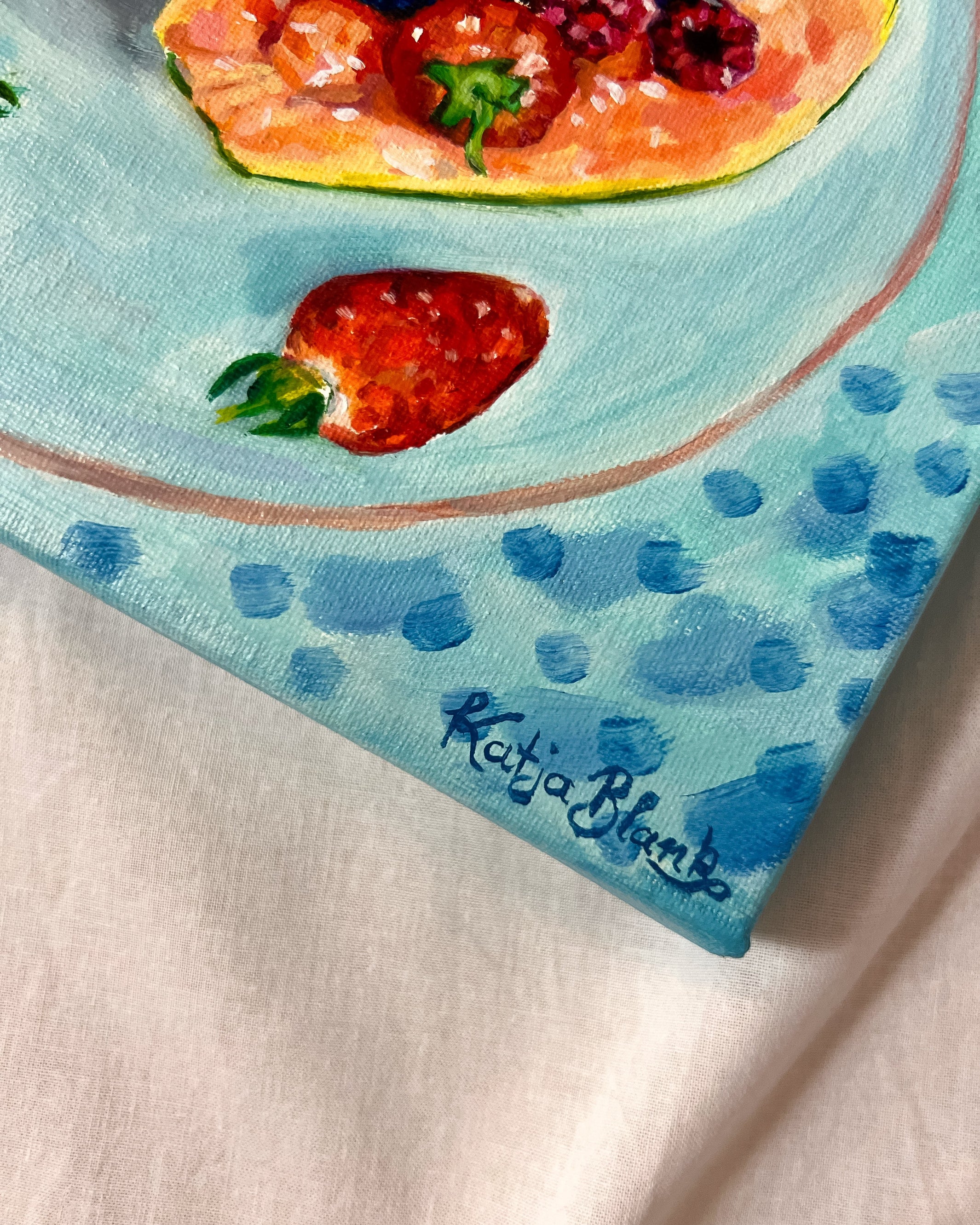 "Heavenly Enjoyment" 20x20cm Ölgemälde