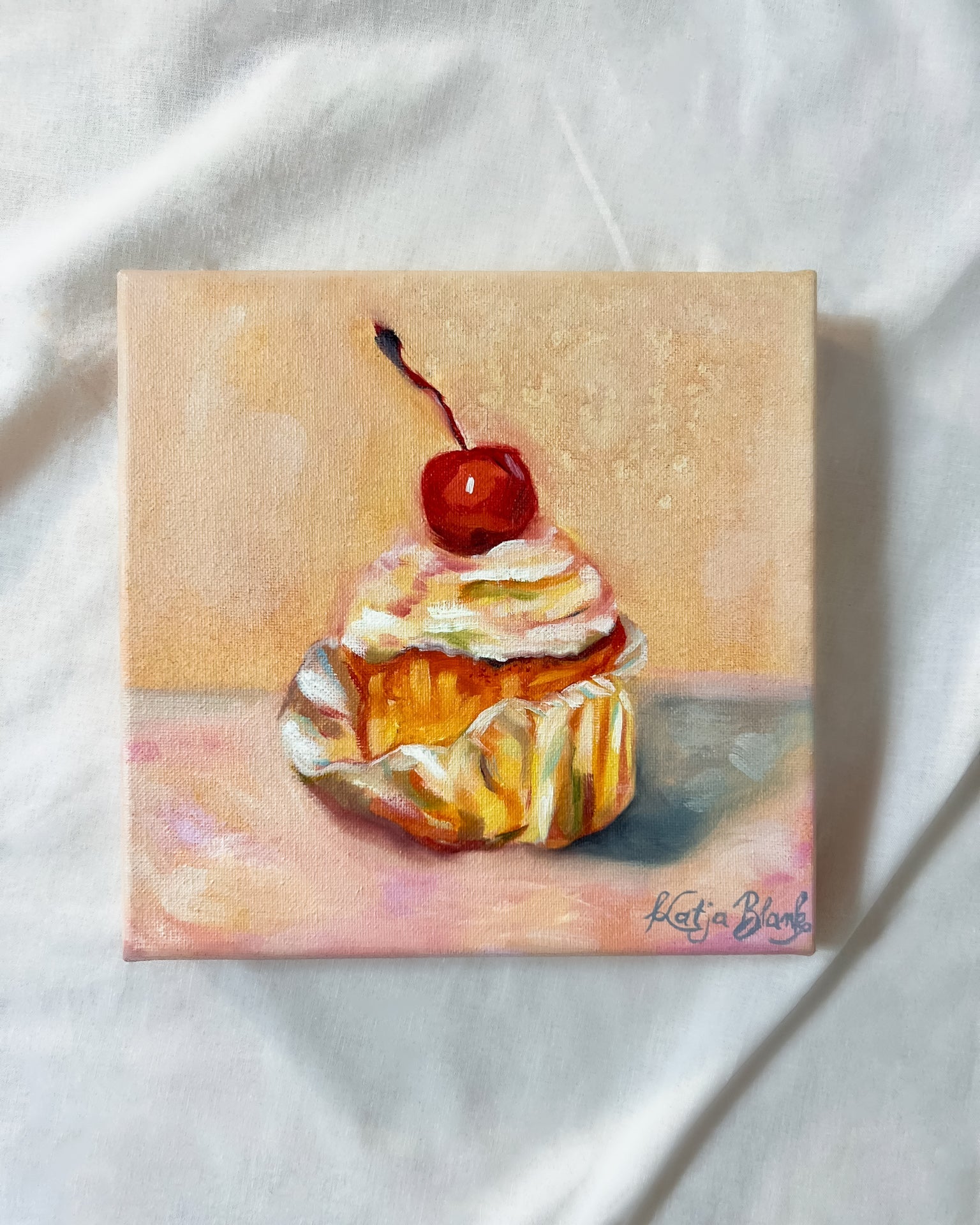 "Made with Love" 20x20cm "alla prima"-Ölgemälde