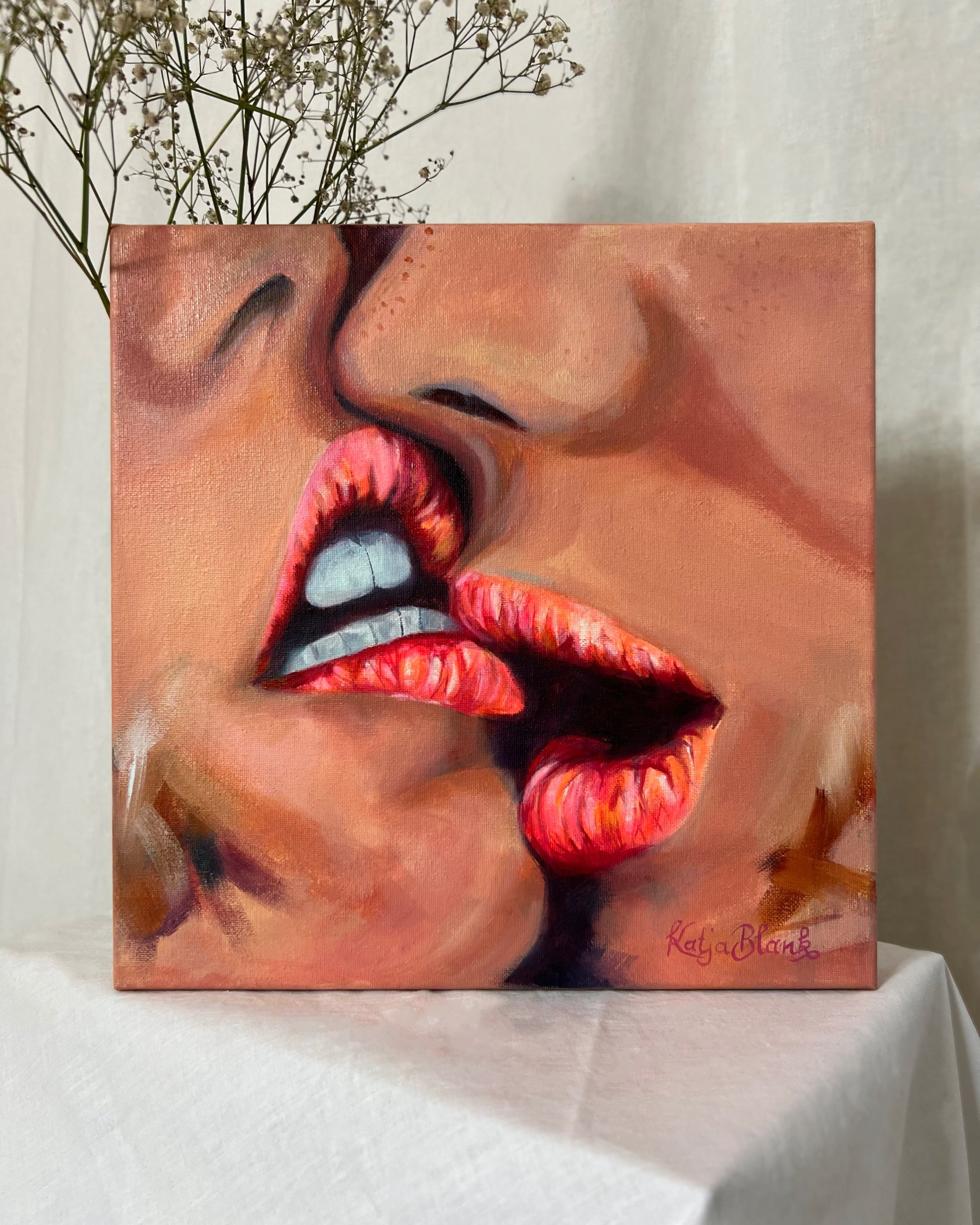 "Passionate Affection" 30x30cm Ölgemälde
