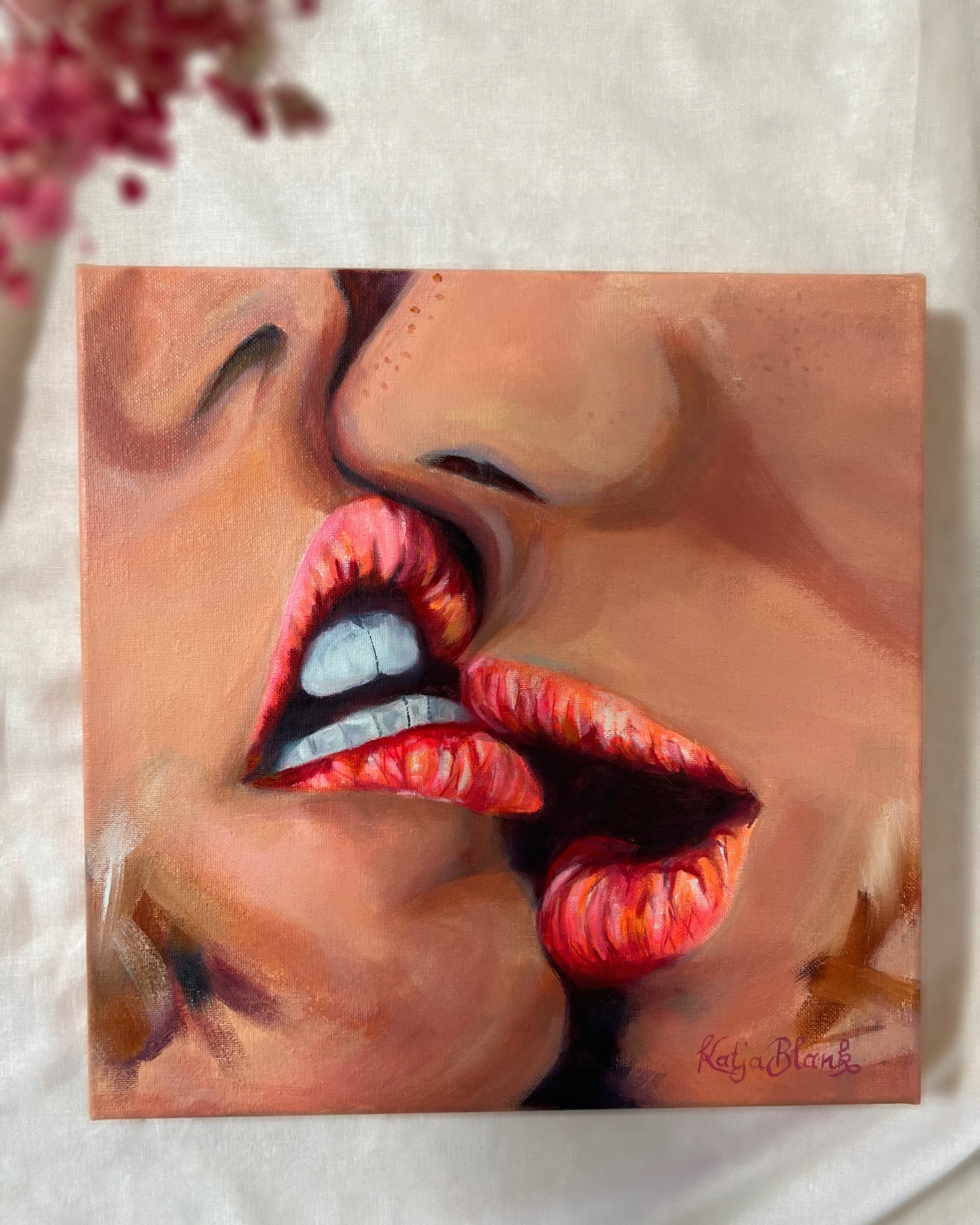 "Passionate Affection" 30x30cm Ölgemälde
