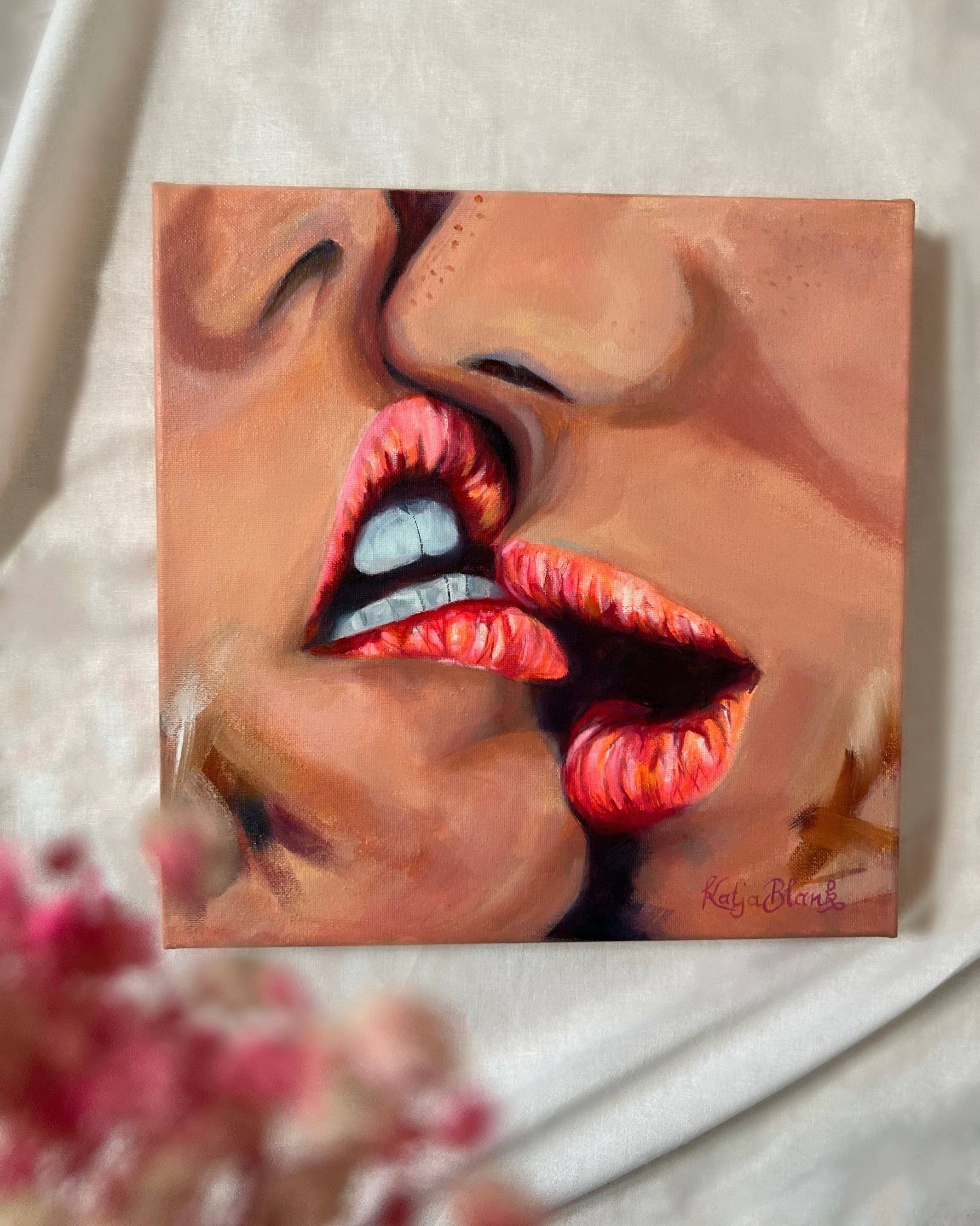 "Passionate Affection" 30x30cm Ölgemälde