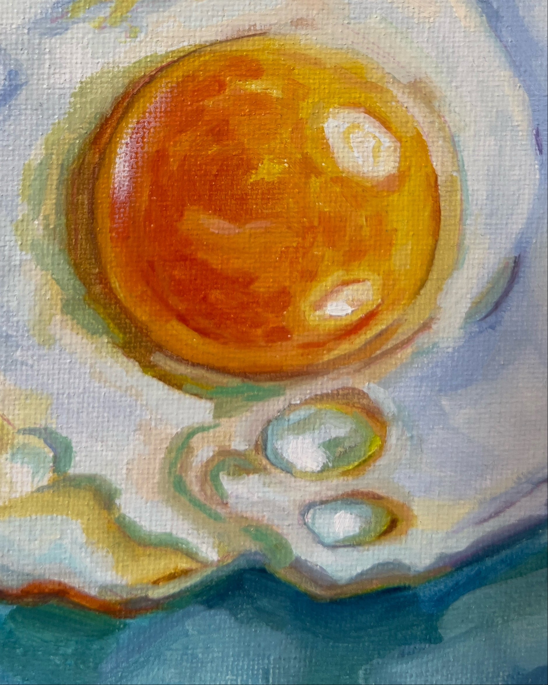 "Eggtastic" 20x20cm Ölgemälde