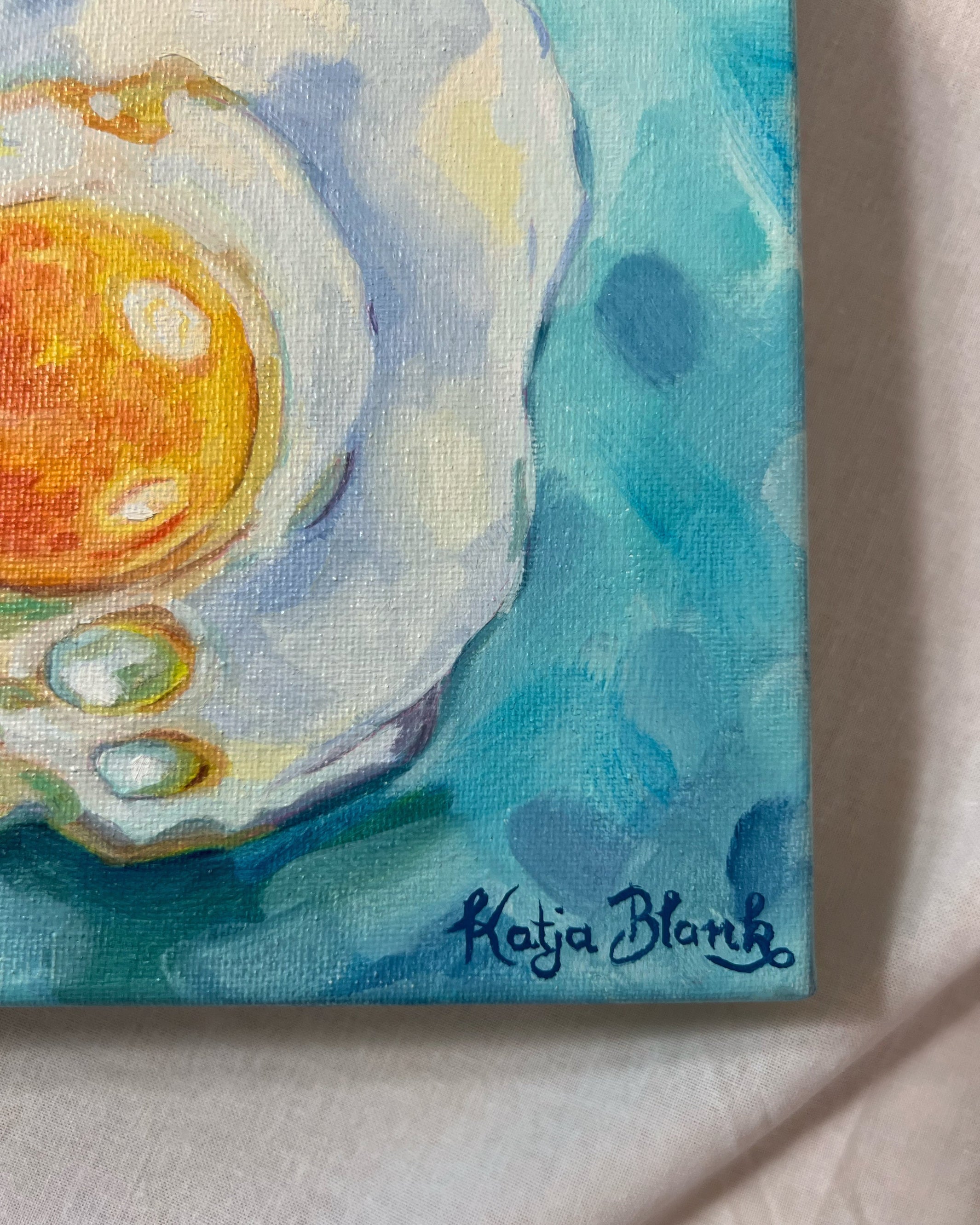 "Eggtastic" 20x20cm Ölgemälde