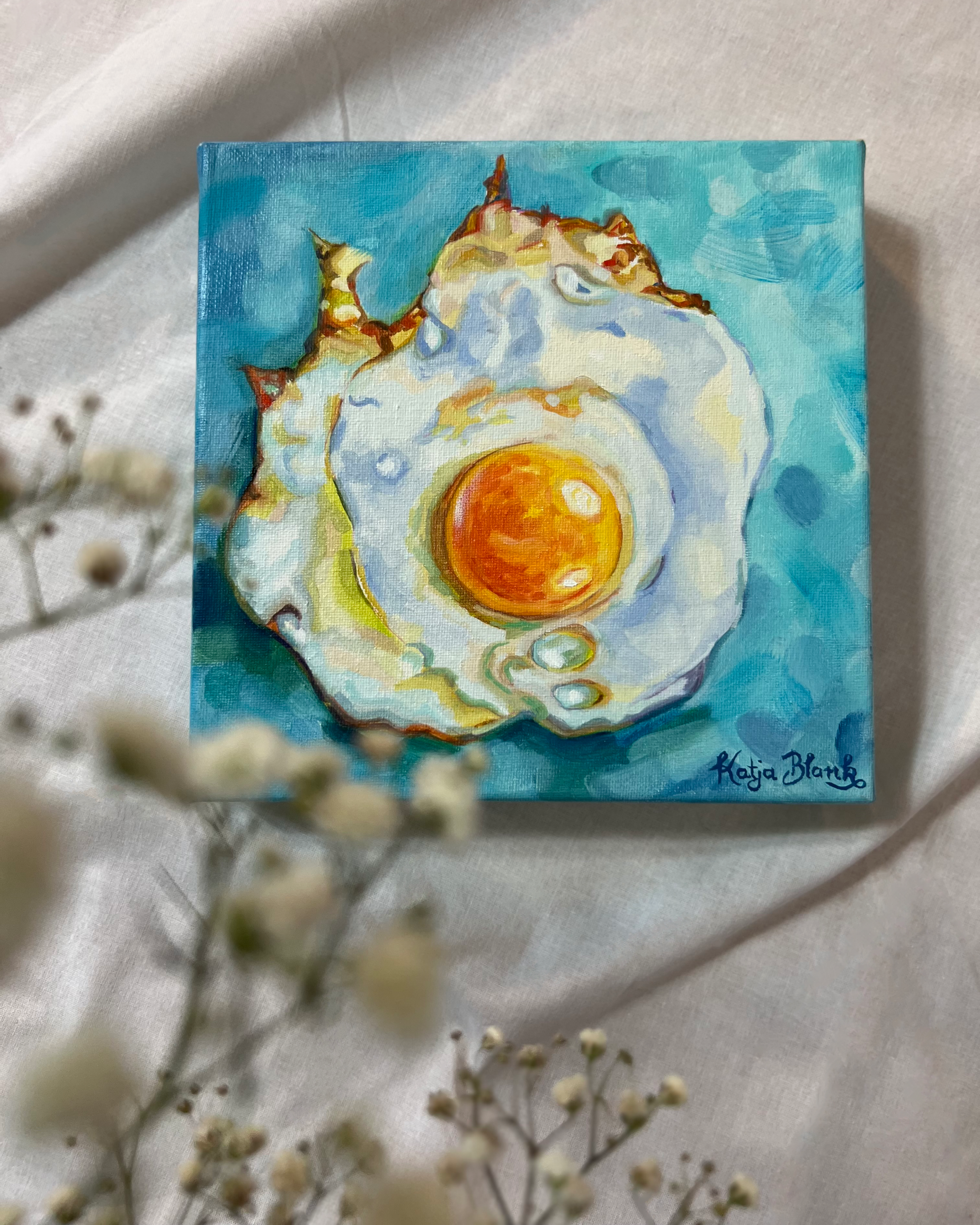 "Eggtastic" 20x20cm Ölgemälde