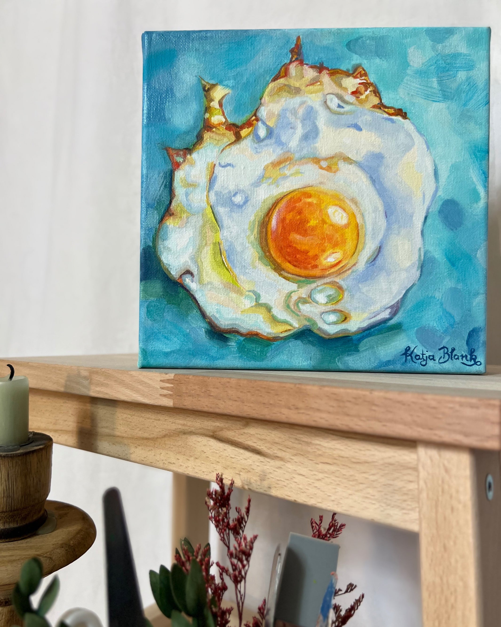 "Eggtastic" 20x20cm Ölgemälde