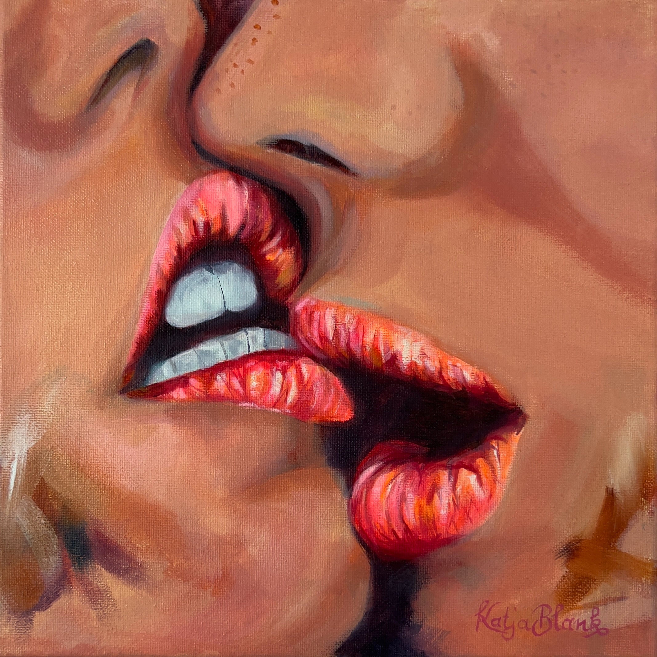 "Passionate Affection" 30x30cm Ölgemälde