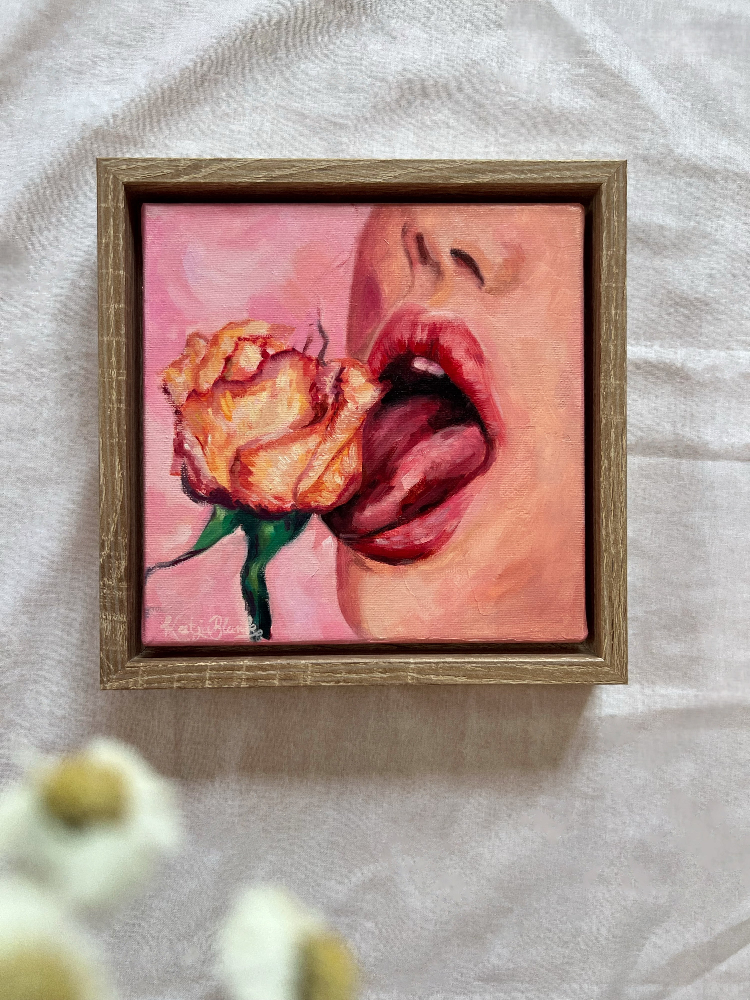 "Taste Me" 20x20cm "alla prima" Ölgemälde
